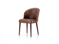 Sedia da pranzo - Similpelle-Metallo - 52x56x86 cm - Marrone cuoio-Marrone scuro - Stile vintage moderno