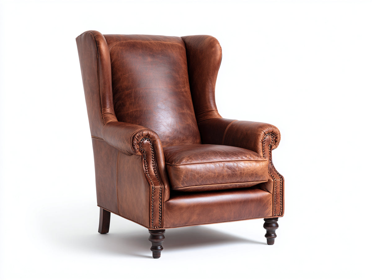 Poltrona - pelle - 89x86x114 cm - marrone cognac - vintage