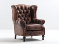 Poltrona - pelle - 91x88x114 cm - marrone - Chesterfield vintage
