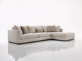 Divano angolare - Tessuto - 302 x 176 x 84 cm - Beige avorio - Minimalista contemporaneo