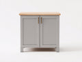 Credenza-mobile base cucina-MDF-legno 81x41x84 cm-grigio-rovere chiaro-moderno