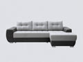 Divano angolare - Tessuto - 278 x 164 x 89 cm - Grigio perla-Grigio antracite - Moderno lineare